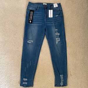 Bamboo Jeans with Distressed Details